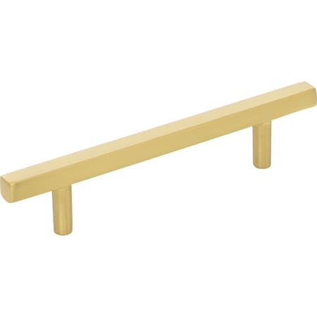 Jeffrey Alexander 96 mm Center-to-Center Brushed Gold Square Dominique Cabinet Bar Pull 845-96BG